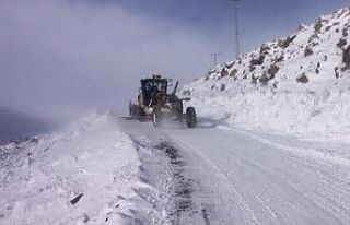 Iğdır’da kar yağışı 4 köy yolunu ulaşıma...