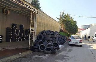 İzmit Belediyesi atık lastikleri geri dönüştürüyor