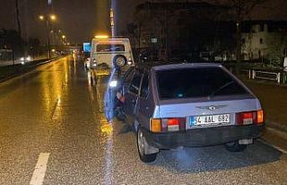 Kaçmaya çalışan sürücüye aracının değeri...