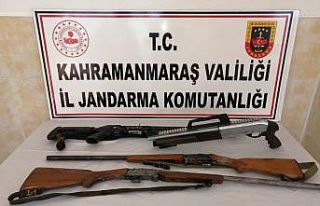 Kahramanmaraş’ta 4 adet ruhsatsız tüfek ele geçirildi