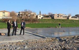 Kahta Kapalı Hayvan Pazarının zemin betonu tamamlandı