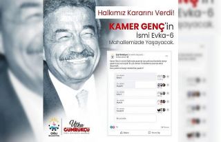 Kamer Genç’in ismi Evka-6 Mahallesi’nde yaşayacak