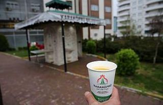 Karaköprü’de su çeşmesinden sıcak çorba akıyor