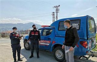 Karantina ihlali yapan şahıs jandarma tarafından...