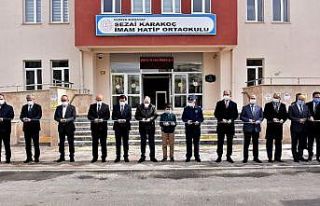 Karatay Belediyesi tarafından yaptırılan okulun...