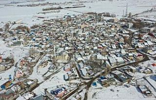 Karla kaplı Erzurum’un muhteşem manzarası havadan...