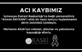 KASKİ’den taziye mesajı