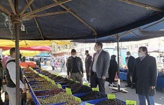 Kaymakam Çırak’tan ilçe pazarında denetim