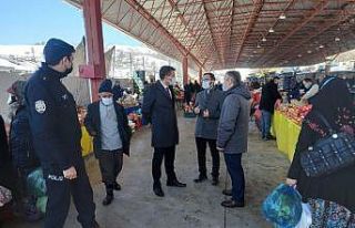 Kaymakamlardan Pazar yerlerinde denetleme