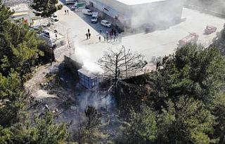 Kaynak yaparken ormanı yaktılar