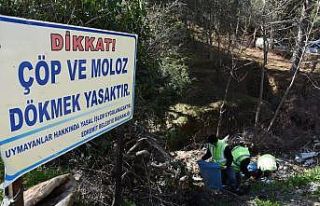 Kazdağları’nın eteklerindeki dereleri temizlediler