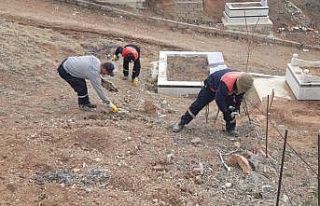 Kırıkkale’de mezarlıklarda bahar temizliği başladı