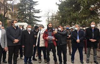 Kosova Büyükelçiliği önünde Kudüs protestosu