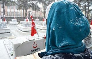 Lapa lapa kar altında şehitler için hatim duası