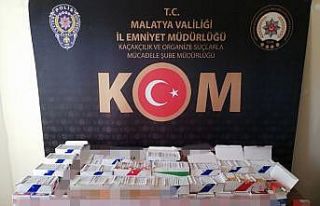 Malatya’da 18 bin sahte bandrollü boş makaron...