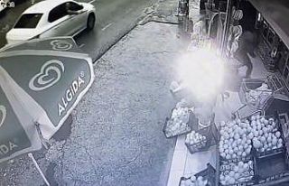 Markete silahlı saldırı güvenlik kamerasında
