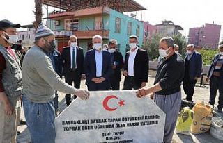 Mersin’de şehidin adını taşıyan kaide yenilendi