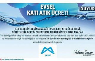 MESKİ’den ’evsel katı atık ücreti’ açıklaması
