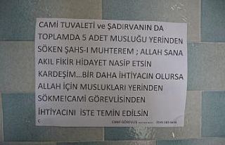 Muslukları çalan hırsızlara imamdan sitem dolu...