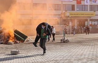 Okulda deprem tatbikatı gerçeğini aratmadı