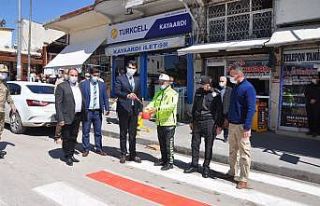 Öncelik yaya uygulaması Besni’de gerçekleştirildi