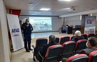 Ordu muhtarlara afet bilinci eğitimi