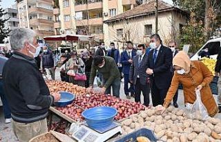 Osmaniye’de pazar yerlerinde korona virüs denetimi