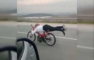 Otobanda ölüme böyle meydan okudu