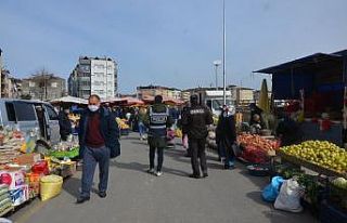 Pazarda maske ve HES kodu denetimi
