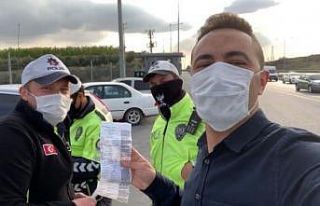 Polis helikopterini görüntüleyen sürücüye 315...