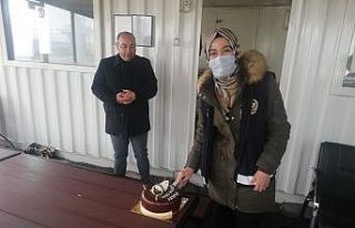 Şehidin polis kızına doğum günü sürprizi