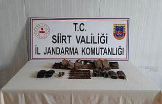 Siirt’te PKK’lı teröristlere ait mühimmat ve...