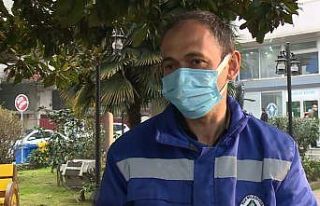 Temizlik görevlisi köpekle olan güldüren kovalamacasını...