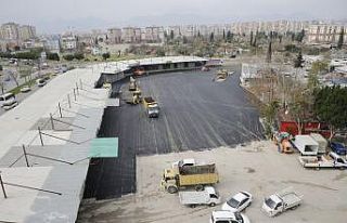 Toptancı Halinde 4 bin 500 metrekarelik alana asfalt...