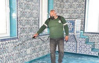 Toroslar’da ibadethaneler Ramazan öncesi dezenfekte...