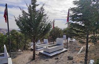 Tunceli Çemişgezek’te şehit kabirleri yenilendi