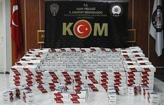 Uşak’ta 100 bin adet kaçak makaron ele geçirdi