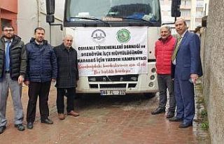 Yardım tırı Karabağ’a doğru yola çıktı