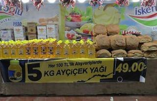 Yöresel Ürünler Fuarında Ayçiçek yağı 49 TL