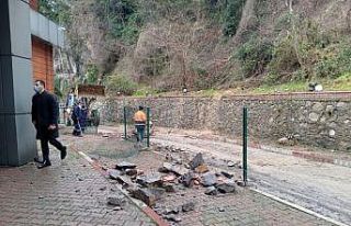 Zonguldak’ta sağanak yağış nedeniyle heyelan...
