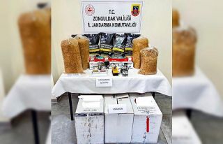 37 kilogram tütün ve 20 bin makaron ele geçirildi