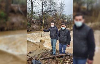 3 yıldır akmayan dere taştı
