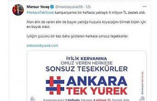 ‘6 Milyon Tek Yürek’ kampanyasına destek çığ...
