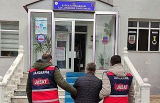 6 yıl 3 ay cezası bulunan şahsı jandarma yakaladı