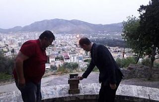 7 asırlık kaleden ramazan topunu Kaymakam Gürçam...