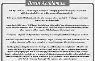 Ağrı Belediyesi: "HDP’li Koç’un belediyede...