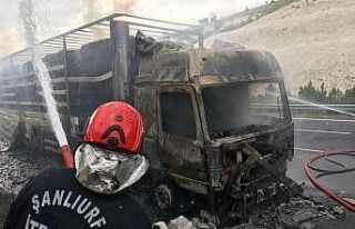 Alev alan tır küle döndü