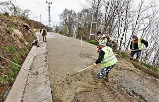 Altınordu’da beton yol seferberliği