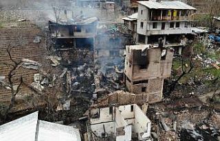 Artvin’de yangının boyutu gün ağarınca ortaya...