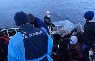 Ayvalık’ta Türk kara sularına itilen 30 Afrikalı...